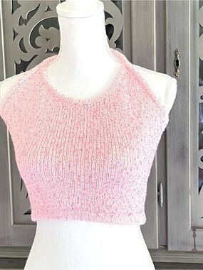 NWT Edikted Shaylee Pink Sequin top M
